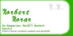 norbert morar business card